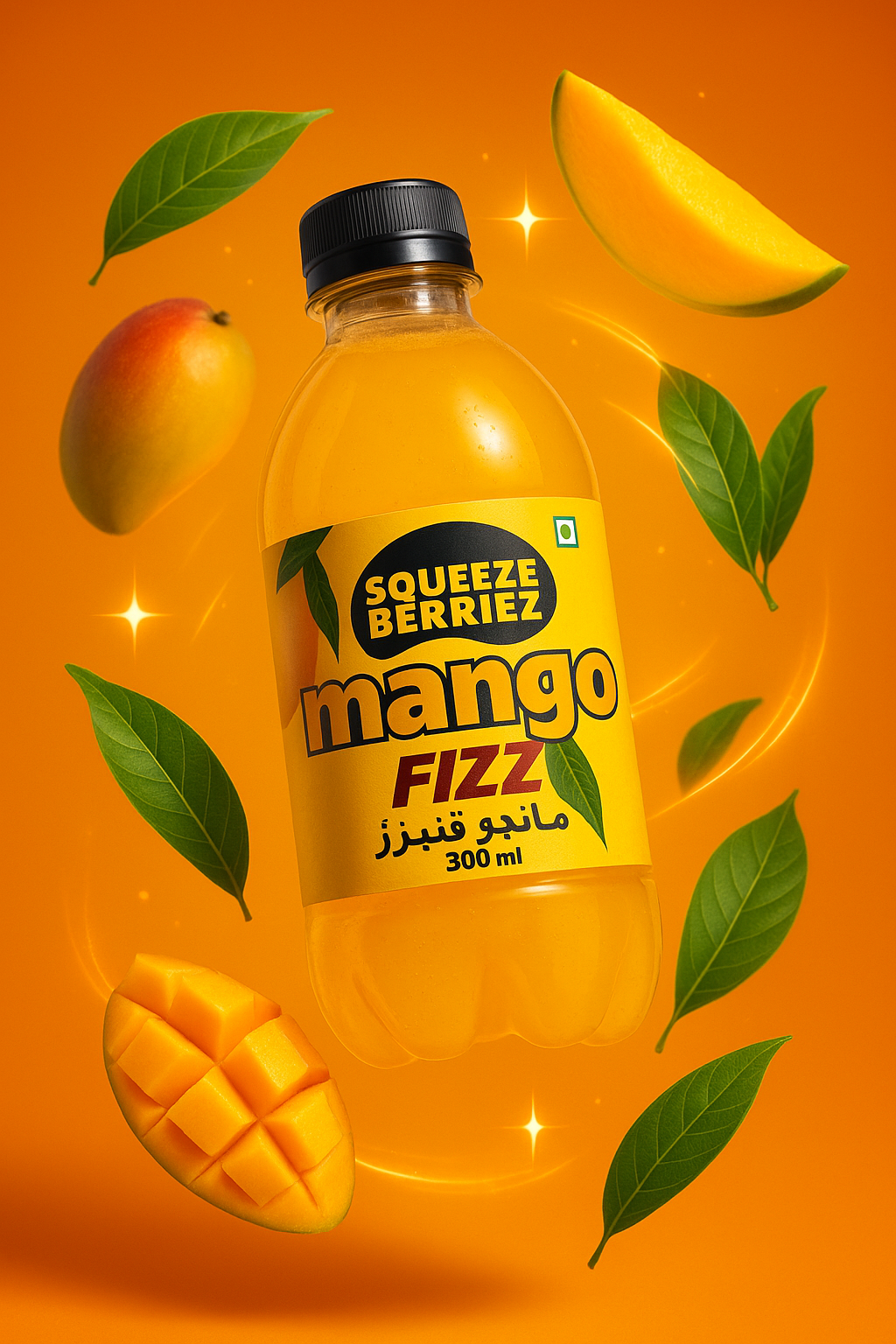 Squeeze Berriez Mango Fizz - Tropical Fruit Beverage